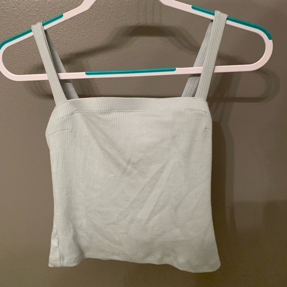 Mint Ribbed Crop Top